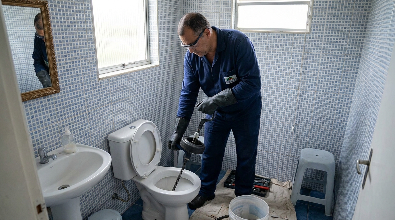 Desentupimento de vaso profissional em Mogi das Cruzes‑SP