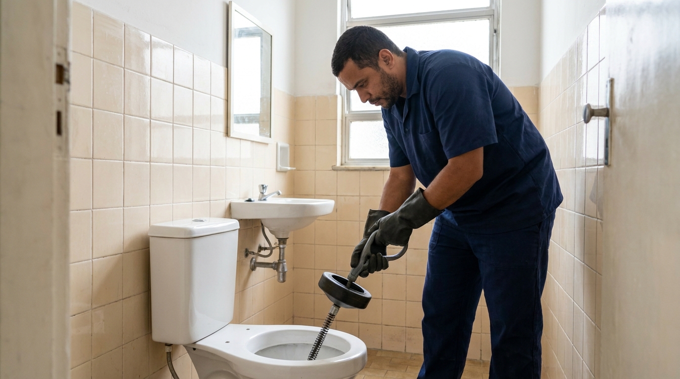 Desentupimento de vaso residencial em Mogi das Cruzes‑SP