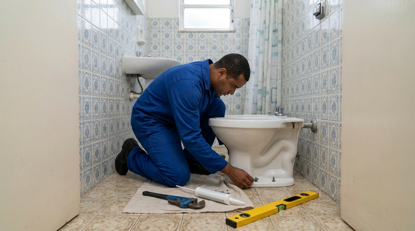Instalação de vaso sanitário residencial em Mogi das Cruzes‑SP